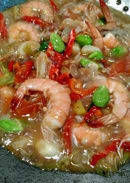 Udang cah tauco dan pete