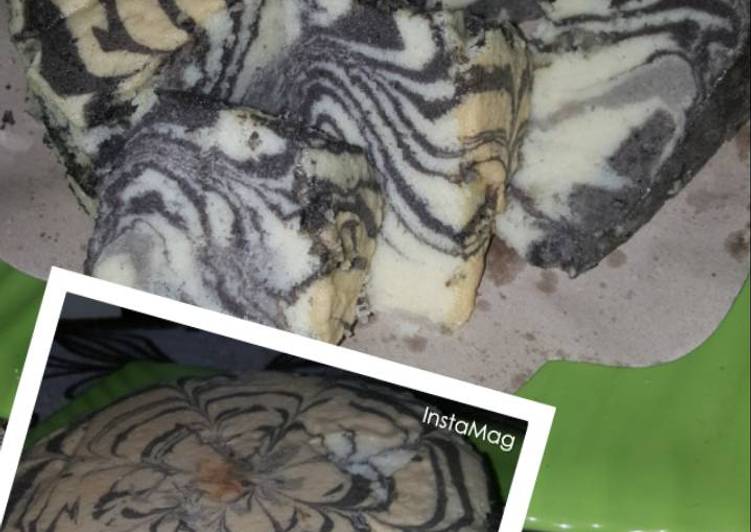 resep masakan Japanise cotton Zebra cake