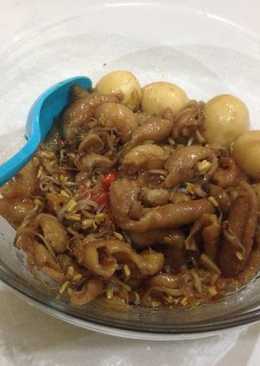 Oseng Tauge Kulit Ayam Saos Tiram