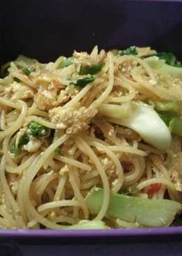 Mie Goreng Spagheti (bumbu sendiri)