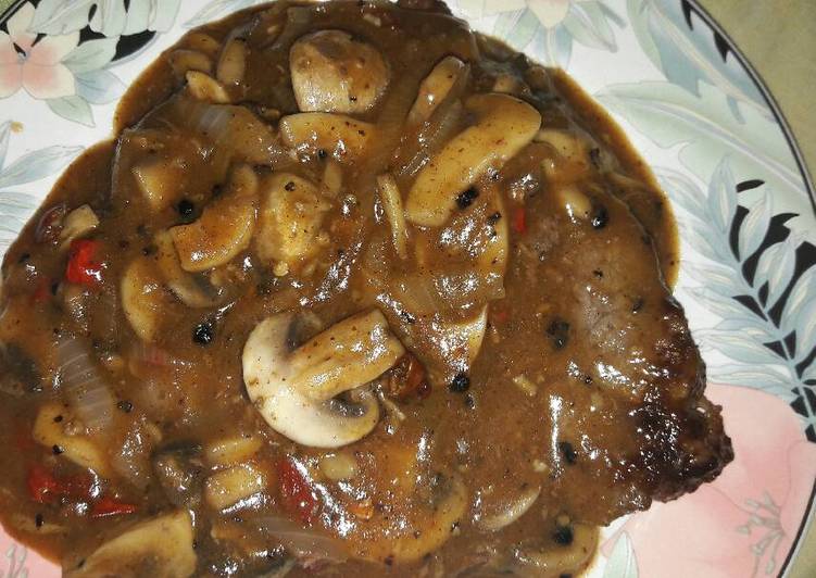 resep lengkap untuk Tenderloin Steak with Blackpepper Mushroom Sauce