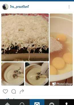 Brownies Kukus 2 lapis (cokelat & putih)