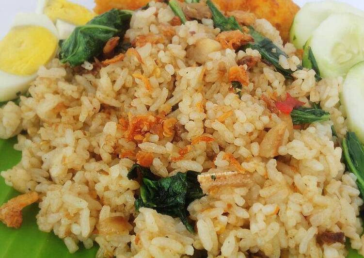 cara membuat Nasi goreng jawa ikan pari simple dan enak