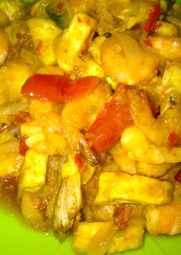 Udang Tahu Pedas Manis