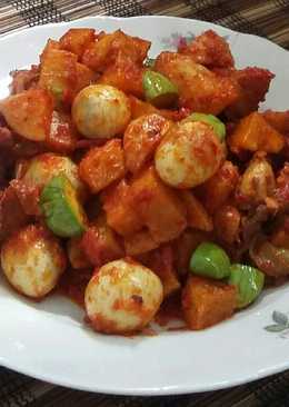 Kentang balado telur puyuh