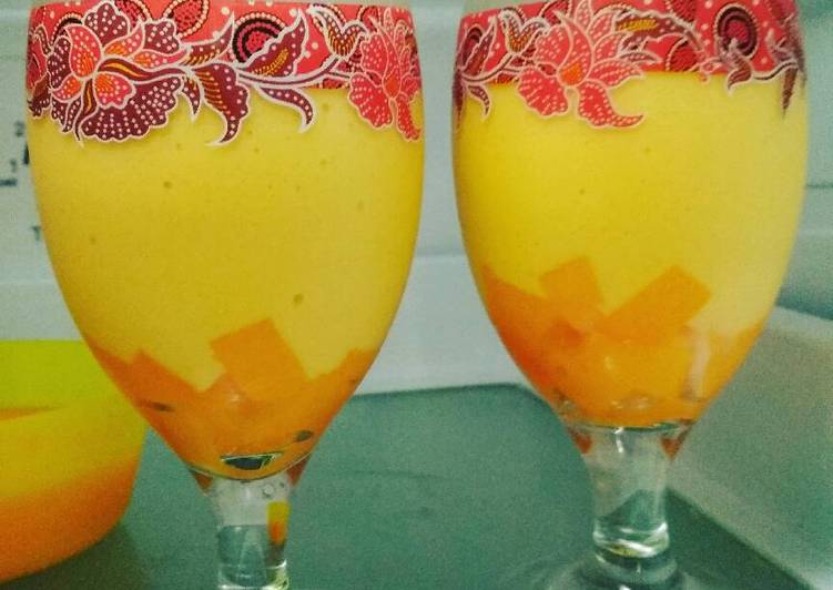 resep makanan Yougurt Manggo jelly