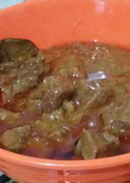 Masak daging bumbu pedes