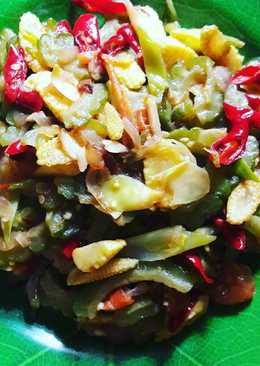 Tumis pare dan jagung baby