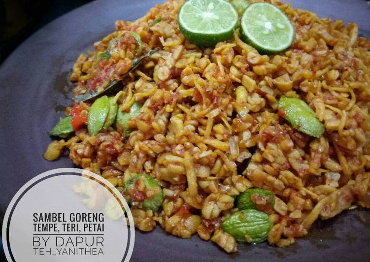 resep lengkap untuk Sambel Goreng Tempe, Teri, Petai