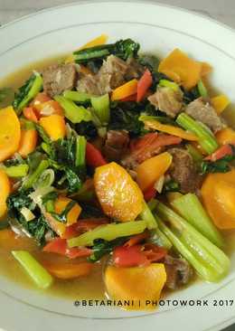 Cah Sawi Caisim Daging Tetelan