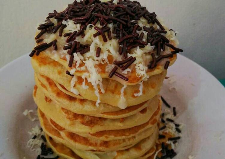 cara membuat Pancake Oatmeal Coklat Keju