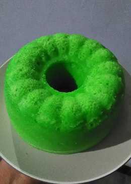 Bolu cake kukus pandan