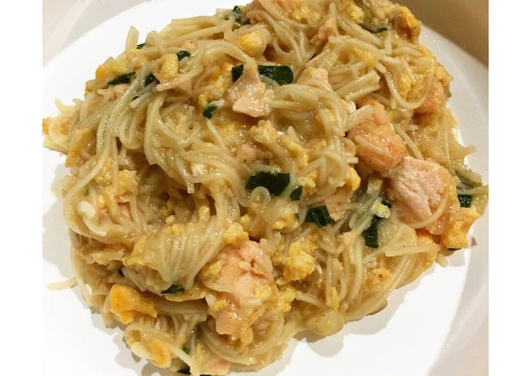 Resep Misua Cah Salmon MPASI By Shinta Damayanti