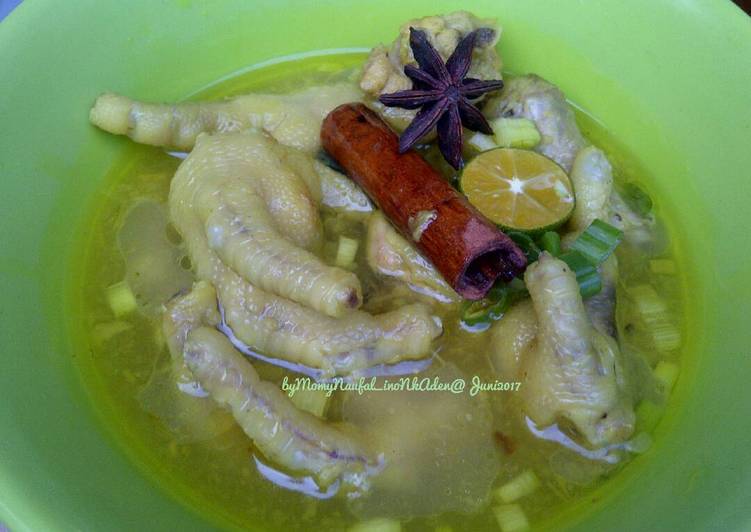 resep makanan Soto ceker versi bumbu soto Banjar Kalimantan Selatan