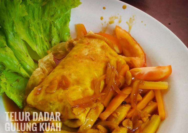 resep Telur dadar gulung kuah bistik