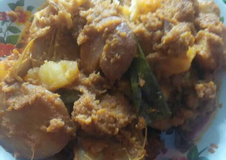 cara membuat Rendang jengkol kentang