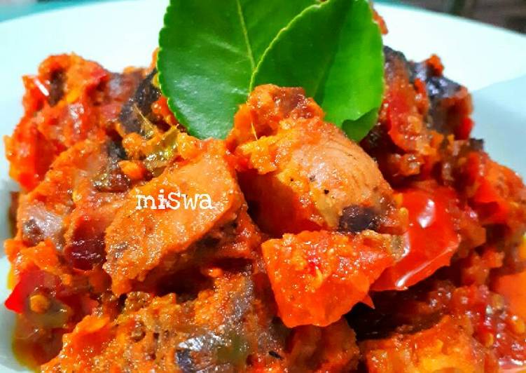 resep Balado tuna asap super pedas