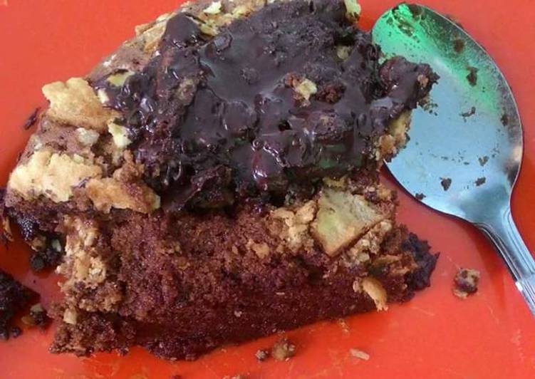 bahan dan cara membuat Brownies coklat malkis kukus