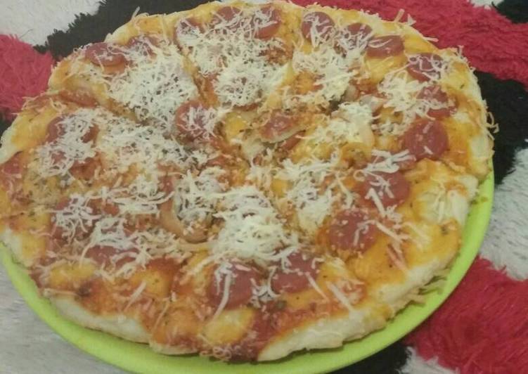 resep makanan PIZZA simpel pake teflon saja