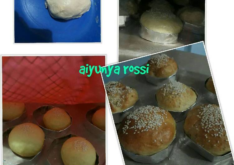 resep lengkap untuk Roti tawar / bun burger