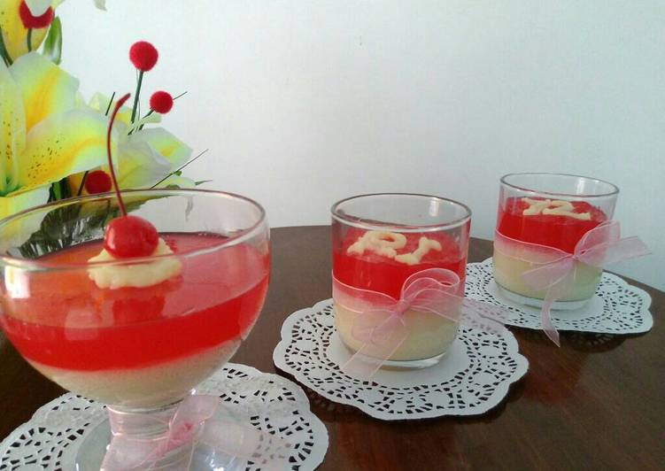 Resep Puding Merah Putih Dari KreasiVinagoest