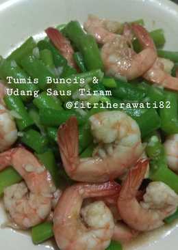 Tumis buncis udang saus tiram