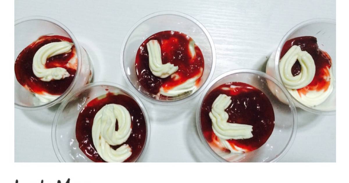 Resep Strawberry Cheese Cake (no bake)
