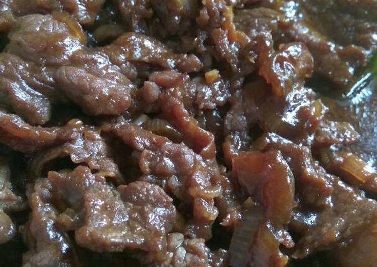 bahan dan cara membuat Beef Teriyaki Simple