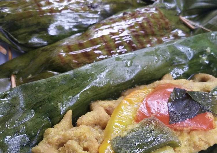 gambar untuk cara membuat Pepes Usus Ayam Bakar