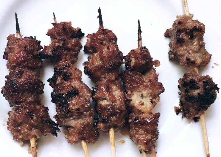 bahan dan cara membuat Sate sapi