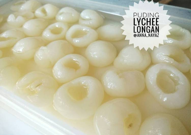 cara membuat Puding lychee longan simple segerrrr