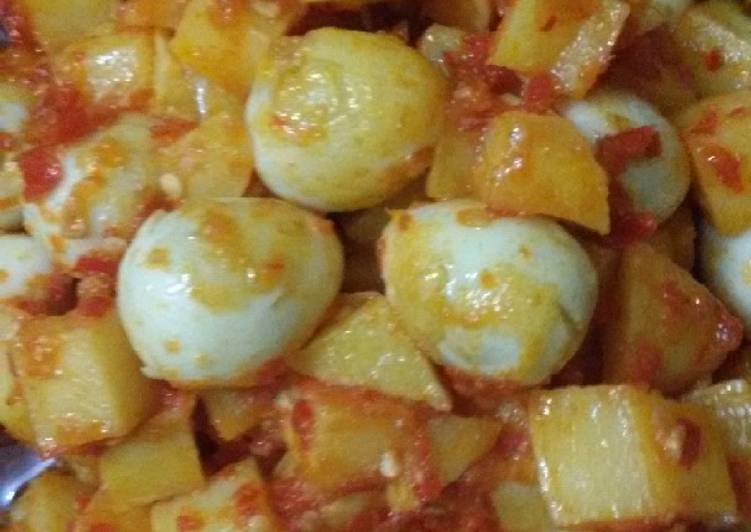 gambar untuk resep makanan Balado Kentang Telur Puyuh