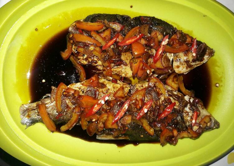 gambar untuk cara membuat Bandeng saus kecap/bumbu sate