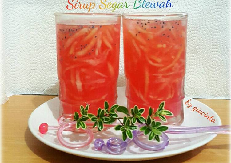 gambar untuk resep Es sirup blewah campur Timun