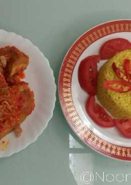 Nasi kuning rice cooker