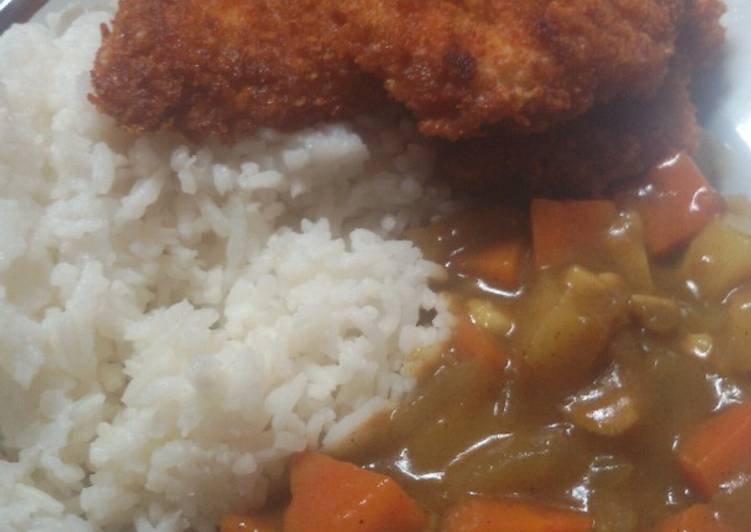 cara membuat Nasi Curry ¥ Chiken Katsu