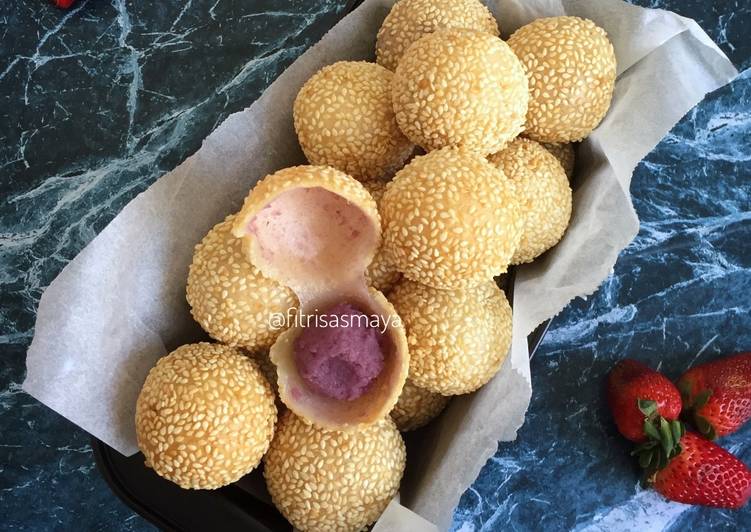 gambar untuk resep makanan Onde Onde isi Ubi Ungu