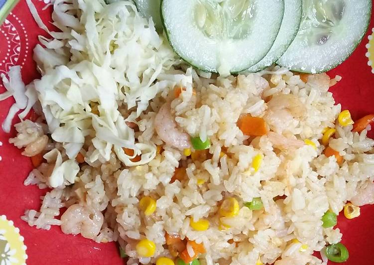 resep lengkap untuk Nasi goreng udang simple bahrie