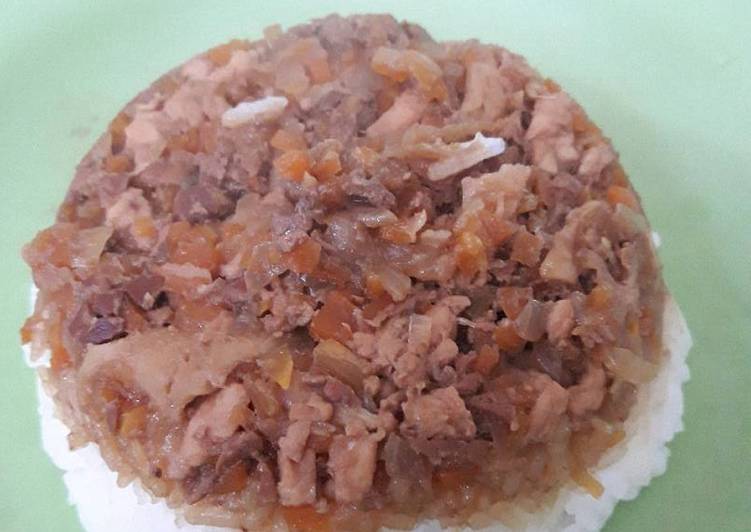 resep lengkap untuk Nasi tim ayam kampung