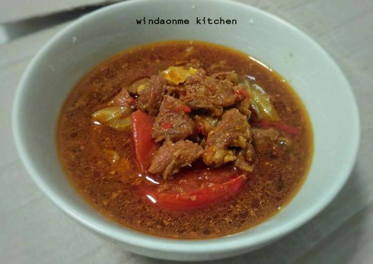 resep Tongseng Kambing Cabe Merah (Tanpa Santan)