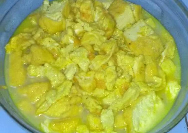 resep lengkap untuk Telur Dadar Tahu Bumbu Kuning