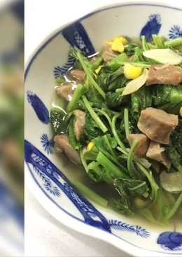 Tumis Bayam Jagung Bakso