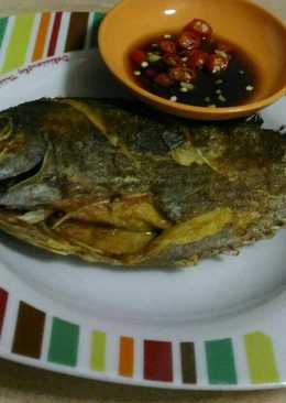 Ikan bawal hitam goreng praktis