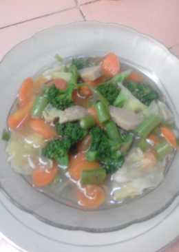 Sup sehat sayuran segar