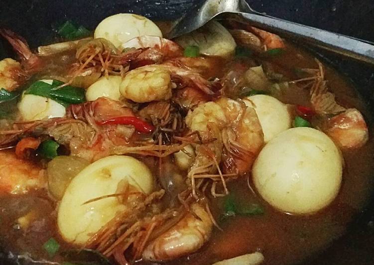 gambar untuk cara membuat Udang saus tiram pedas