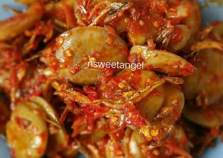 bahan dan cara membuat Jengkol teri balado