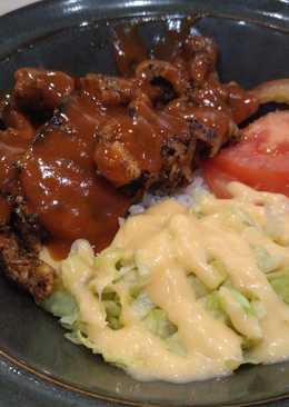 Rice bowl ayam bakar w/ salad ala'