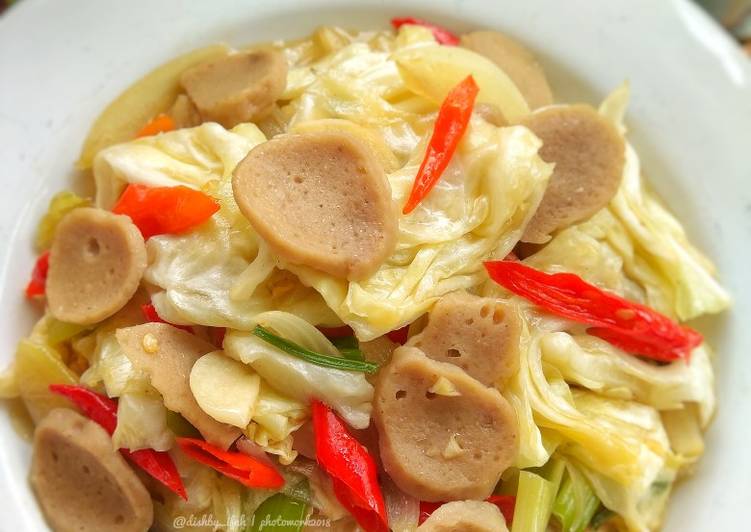 Tumis Kol Bakso Saus Tiram