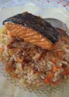 Salmon Teriyaki with butter rice