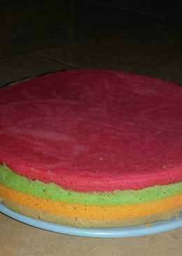 Rainbow cake kukus